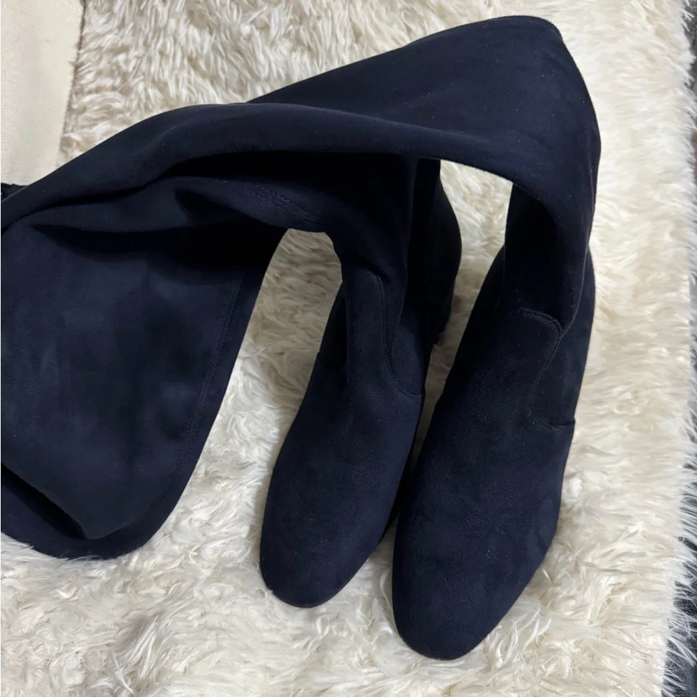Stuart Weitzman Navy Over-the-Knee Boots